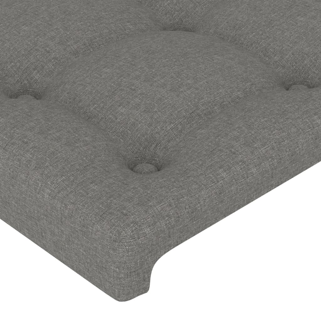 vidaXL Čelo postele typu ušák tmavě šedé 203x16x78/88 cm textil