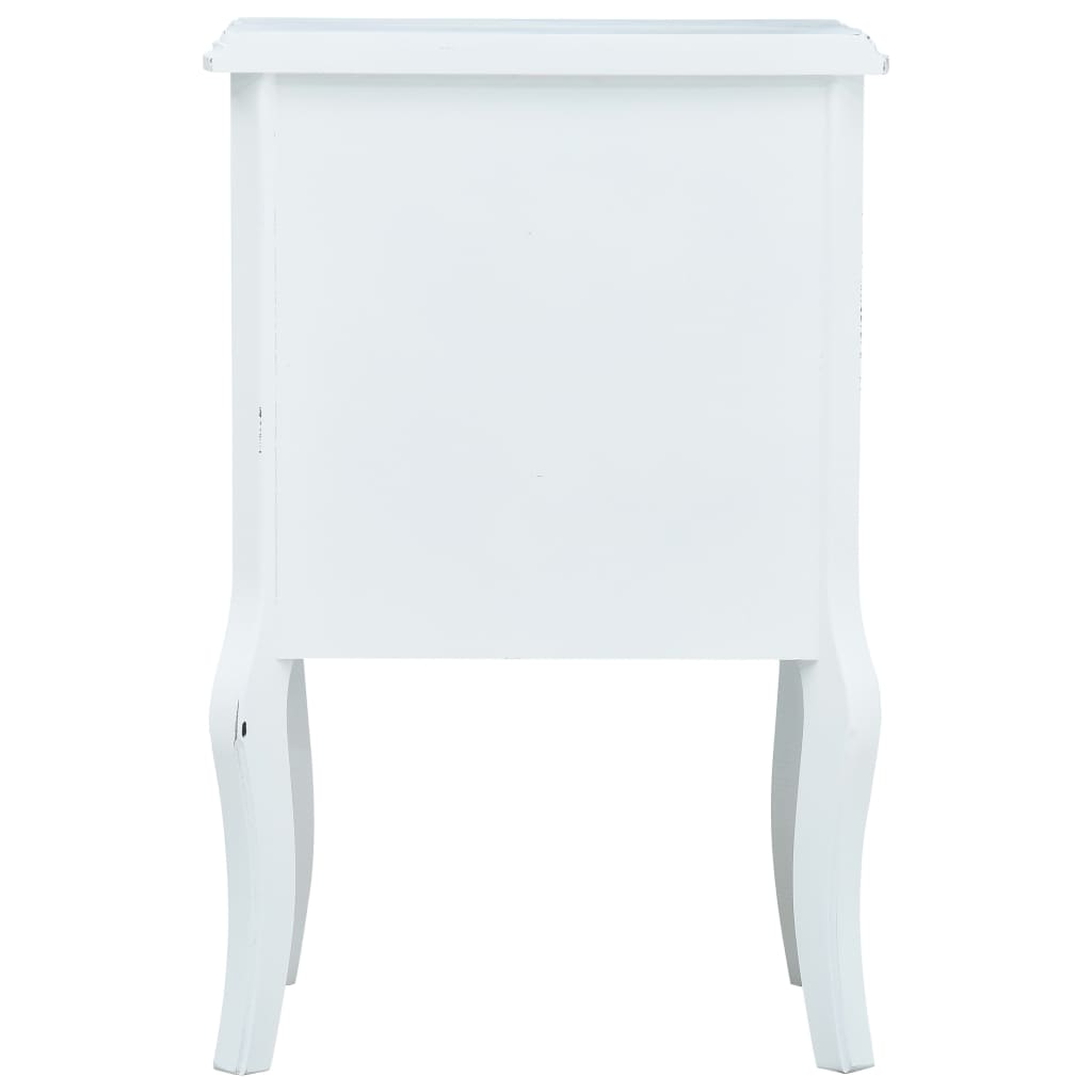 vidaXL Noční stolek bílý a hnědý 43 x 32 x 65 cm MDF