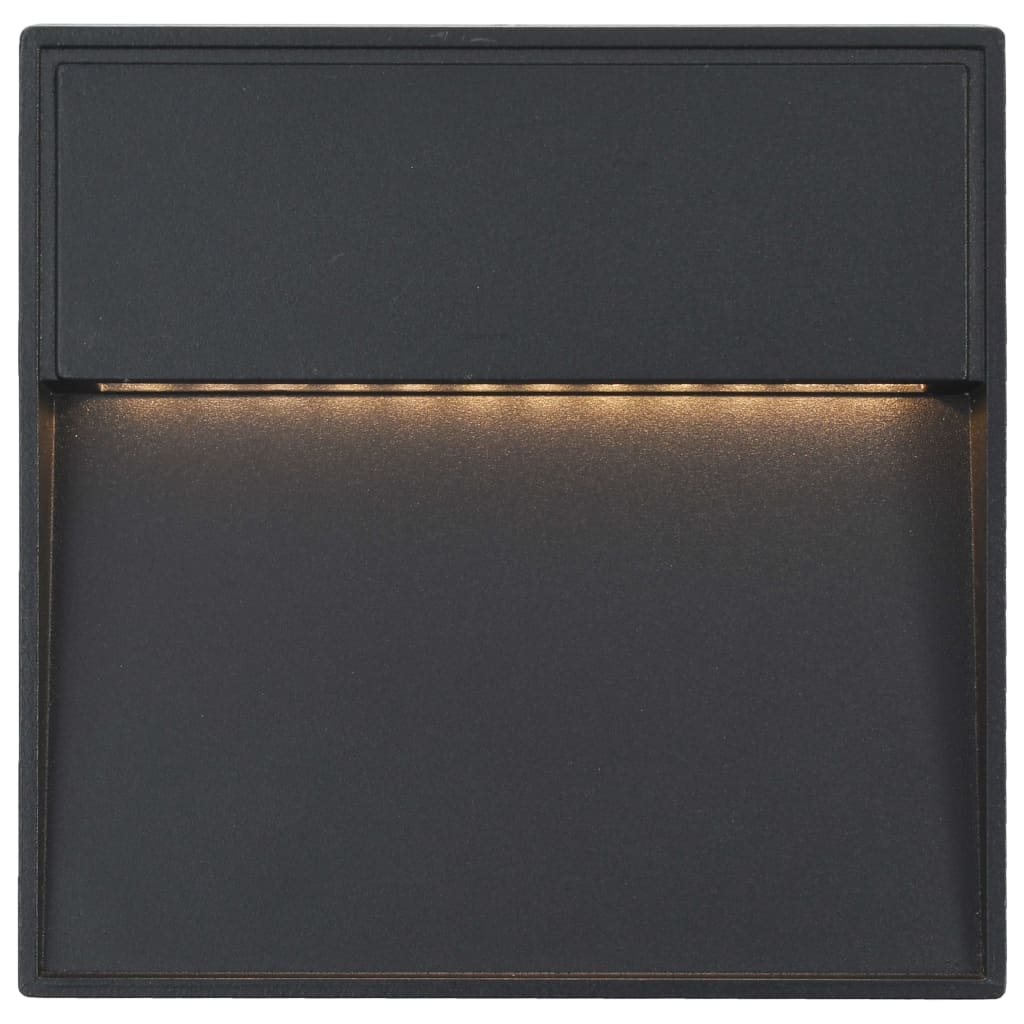 vidaXL Venkovní LED nástěnná svítidla 2 ks 3 W černá čtvercová