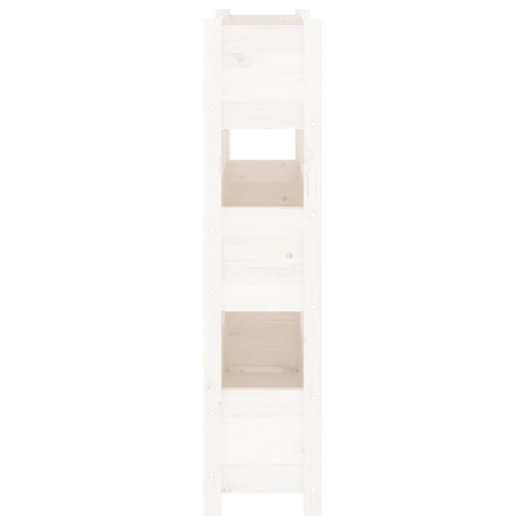 vidaXL Truhlík bílý 77 x 25 x 104,5 cm masivní borové dřevo
