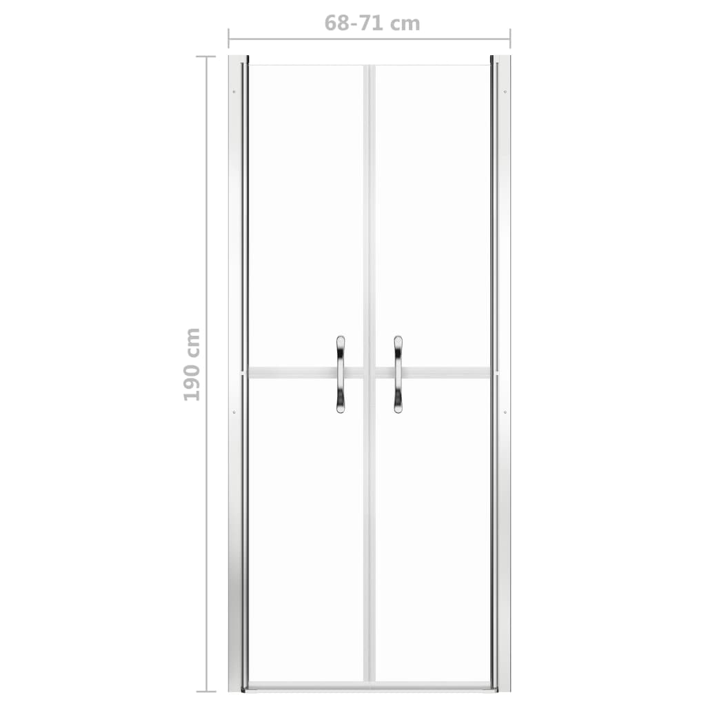 vidaXL Sprchové dveře čiré ESG 71 x 190 cm