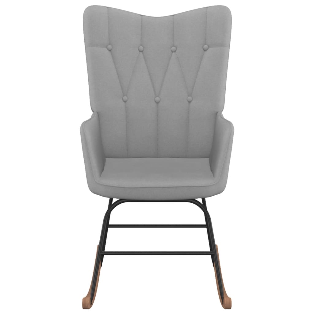 vidaXL Houpací křeslo se stoličkou světle šedé textil