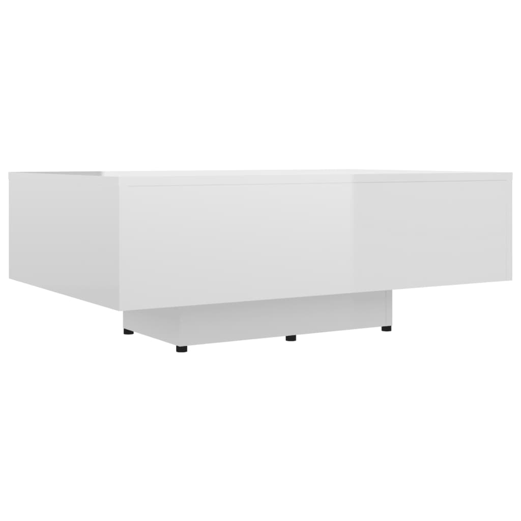 vidaXL Konferenční stolek bílý vysoký lesk 85 x 55 x 31 cm dřevotříska