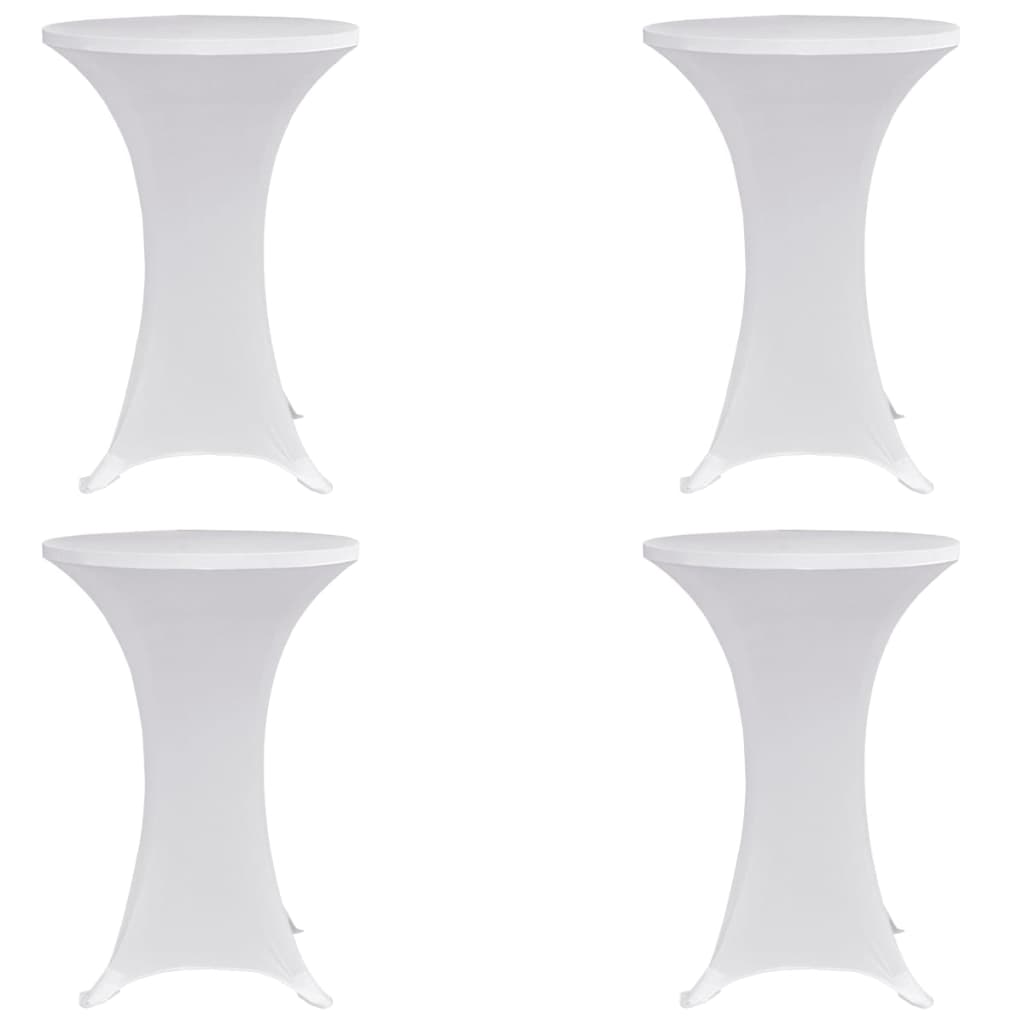 vidaXL Návlek na koktejlový stůl Ø 60 cm bílý strečový 4 ks