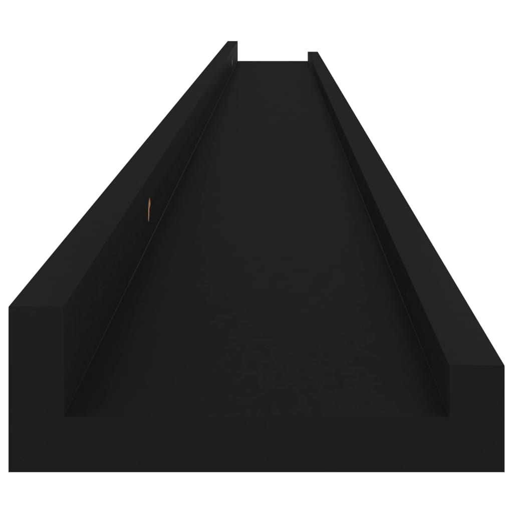vidaXL Nástěnné police 2 ks černé 115 x 9 x 3 cm