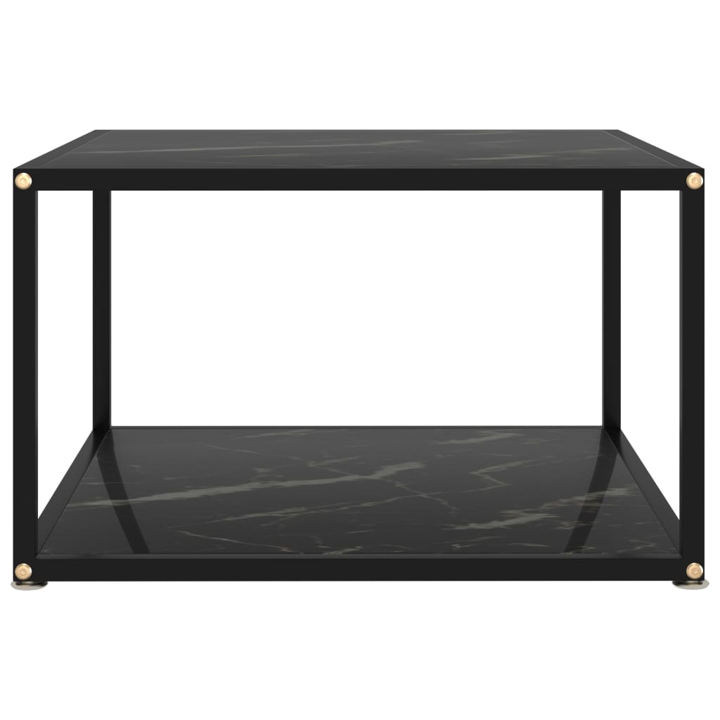 vidaXL Konferenční stolek černý 60 x 60 x 35 cm tvrzené sklo
