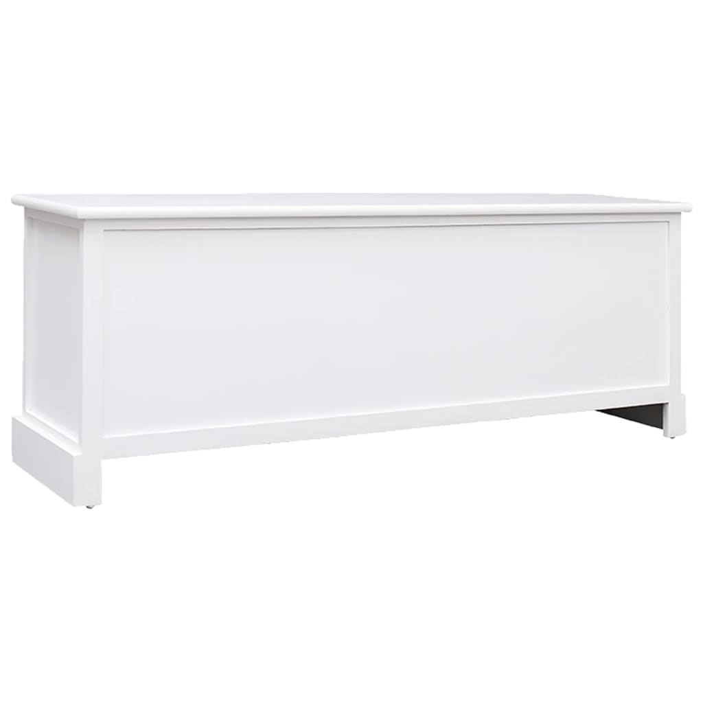 vidaXL TV stolek bílý 108 x 30 x 40 cm masivní dřevo pavlovnie