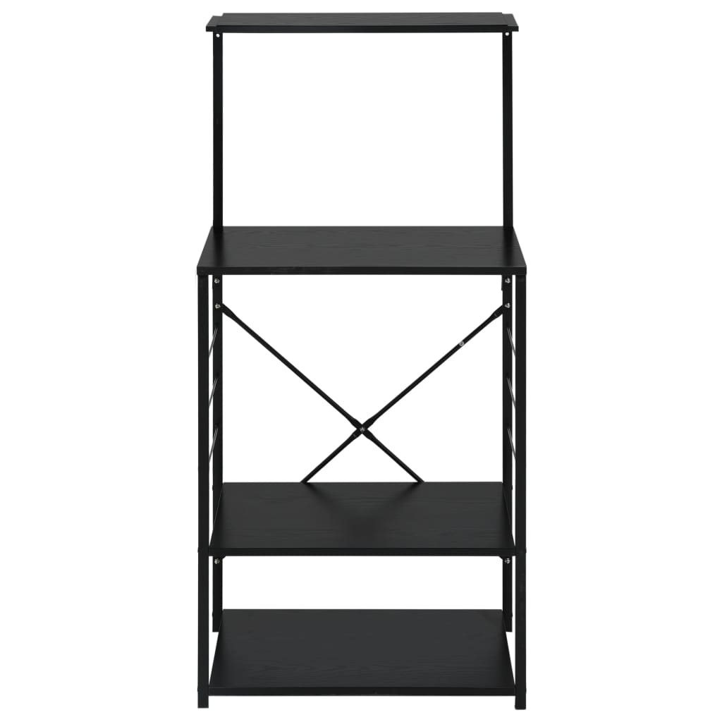 vidaXL Skříňka na mikrovlnku černá 60 x 39,6 x 123 cm kompozitní dřevo