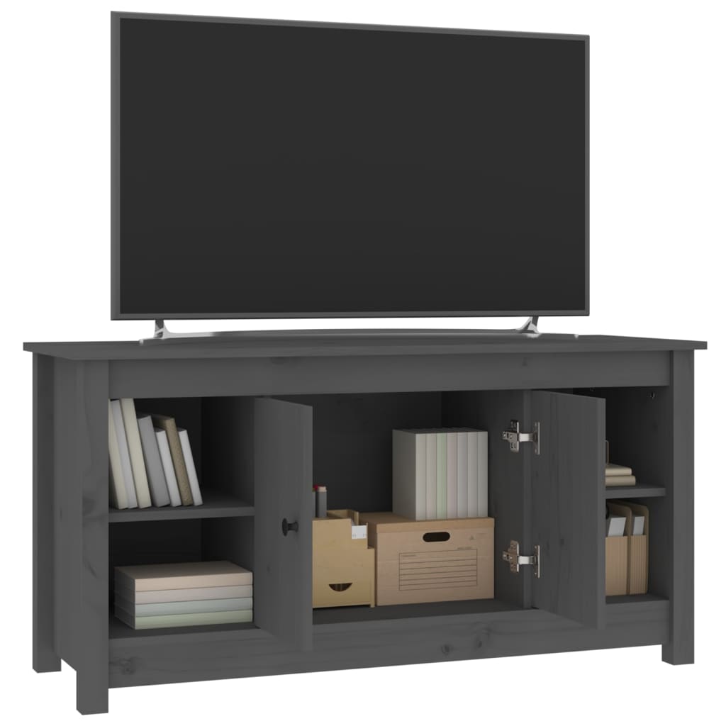vidaXL TV skříňka šedá 103 x 36,5 x 52 cm masivní borové dřevo