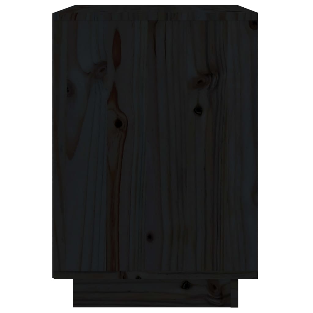 vidaXL Noční stolky 2 ks černé 40 x 35 x 50 cm masivní borové dřevo