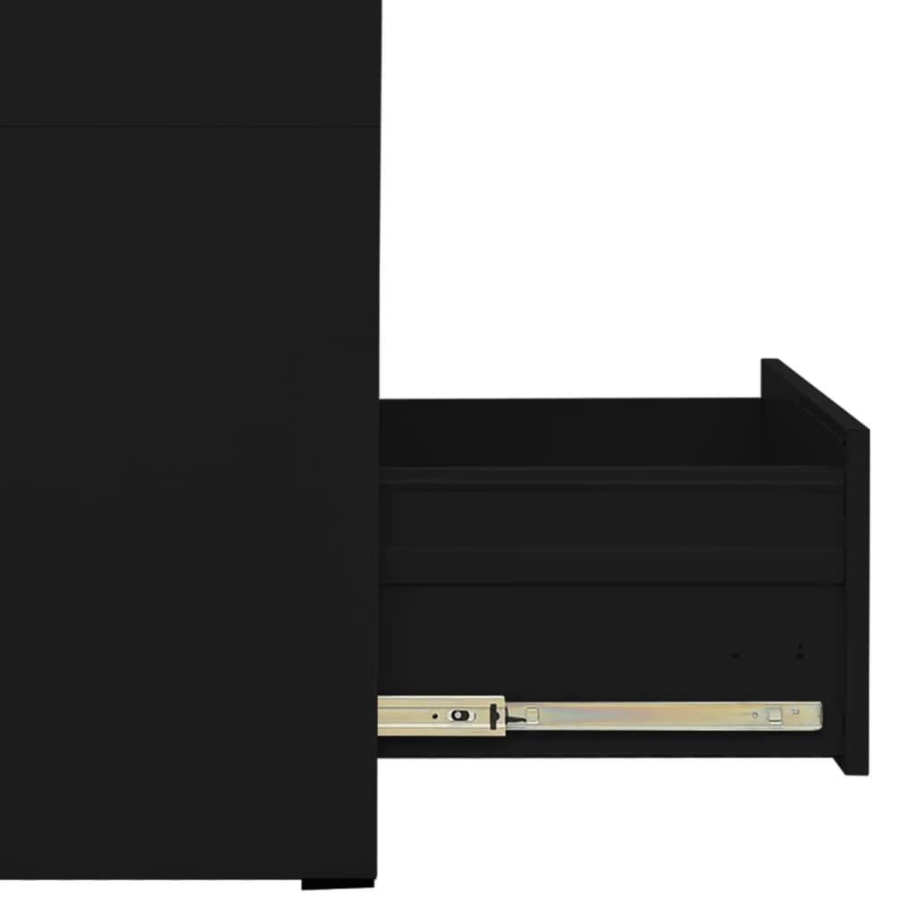 vidaXL Kancelářská skříň černá 46 x 62 x 72,5 cm ocel