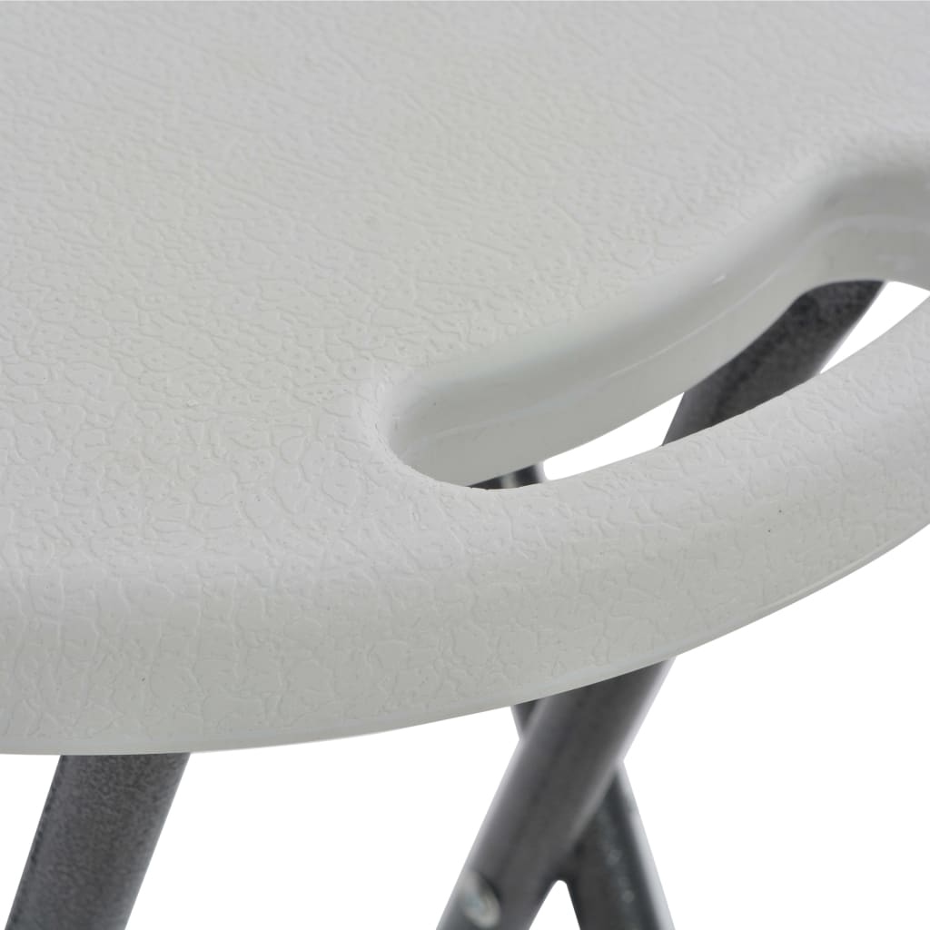 vidaXL Skládací barové stoličky 2 ks HDPE a ocel bílé