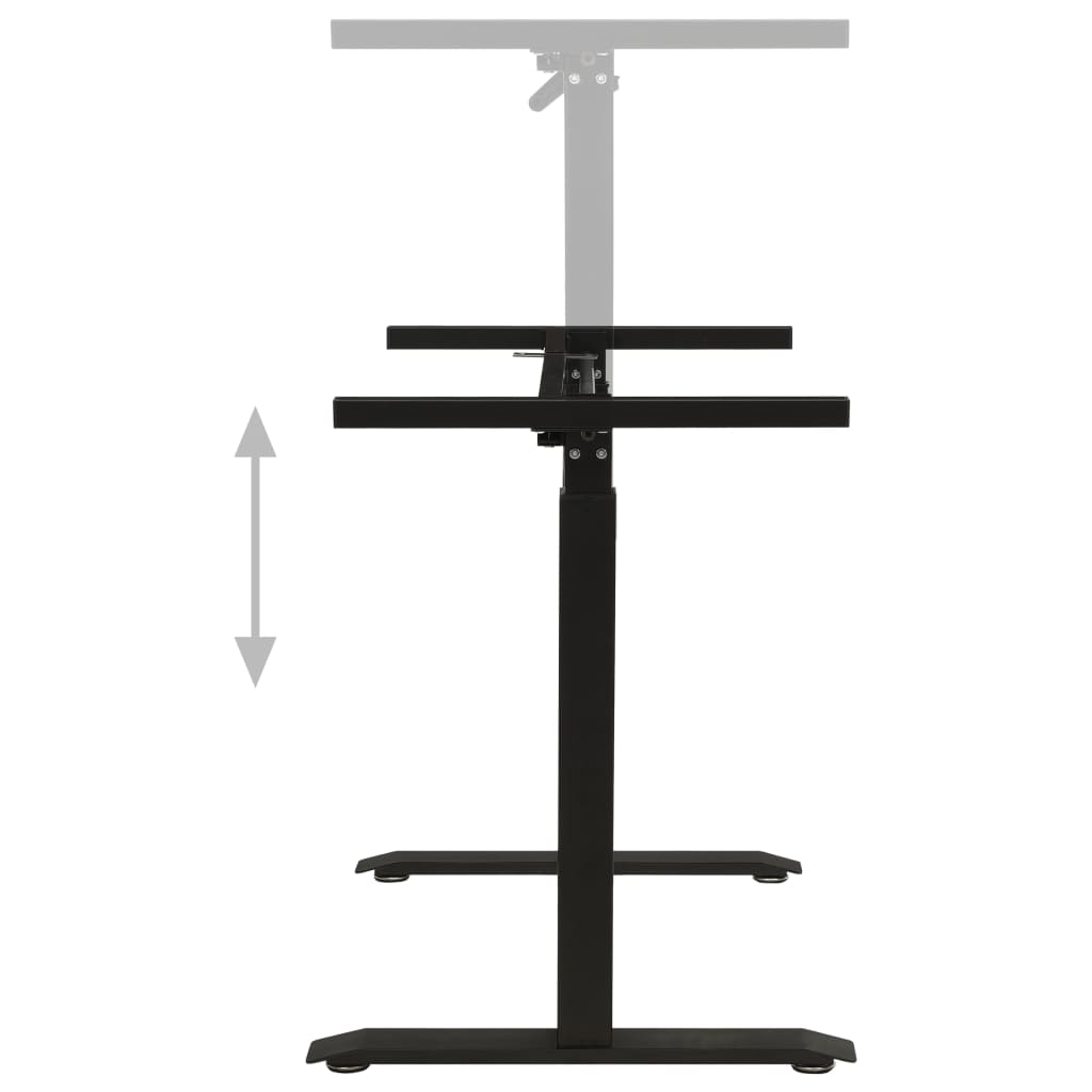 vidaXL Výškově nastavitelný rám stolu ruční ovládání černý