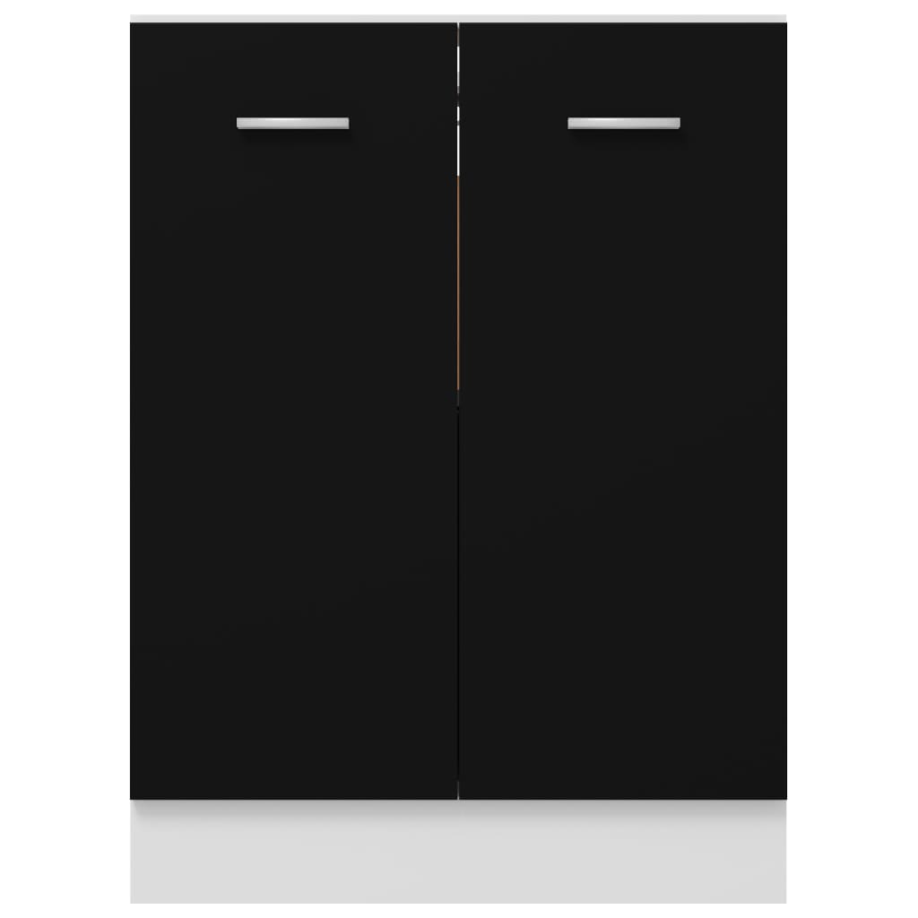 vidaXL Spodní skříňka černá 60 x 46 x 81,5 cm dřevotříska