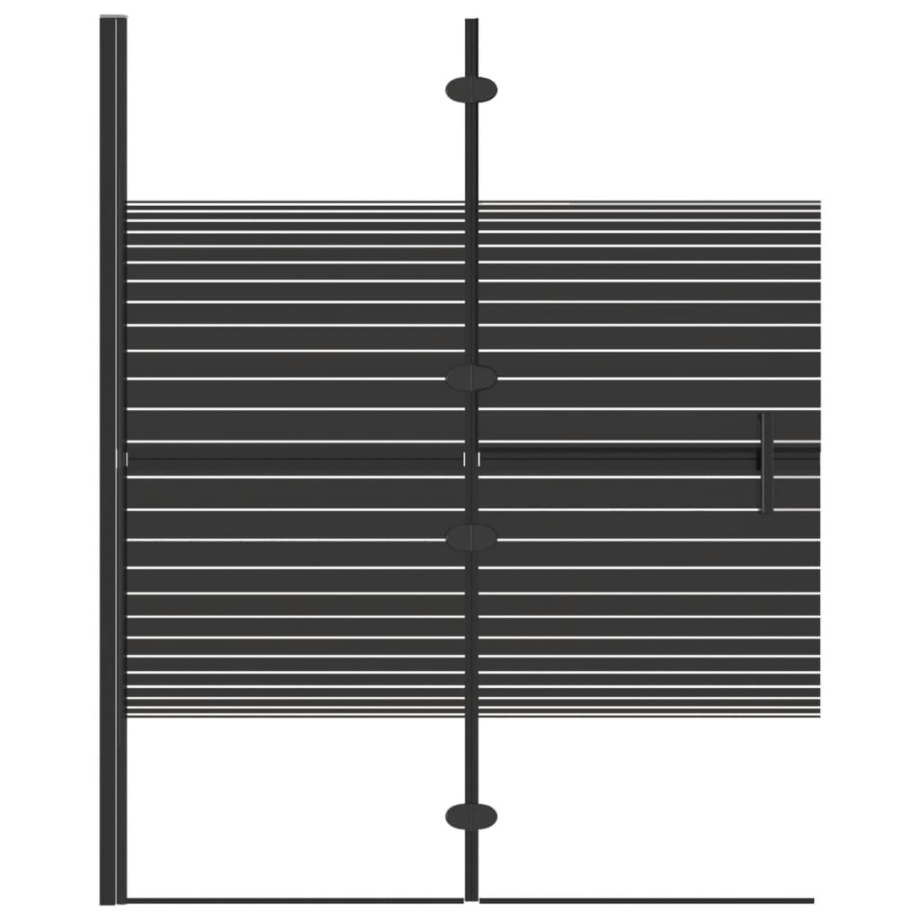 vidaXL Skládací sprchový kout ESG 100 x 140 cm černý