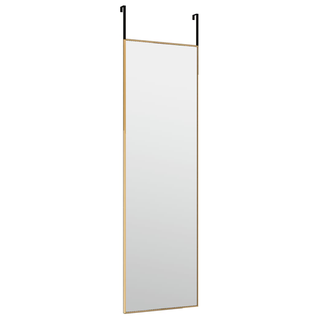 vidaXL Zrcadlo na dveře zlaté 30 x 100 cm sklo a hliník