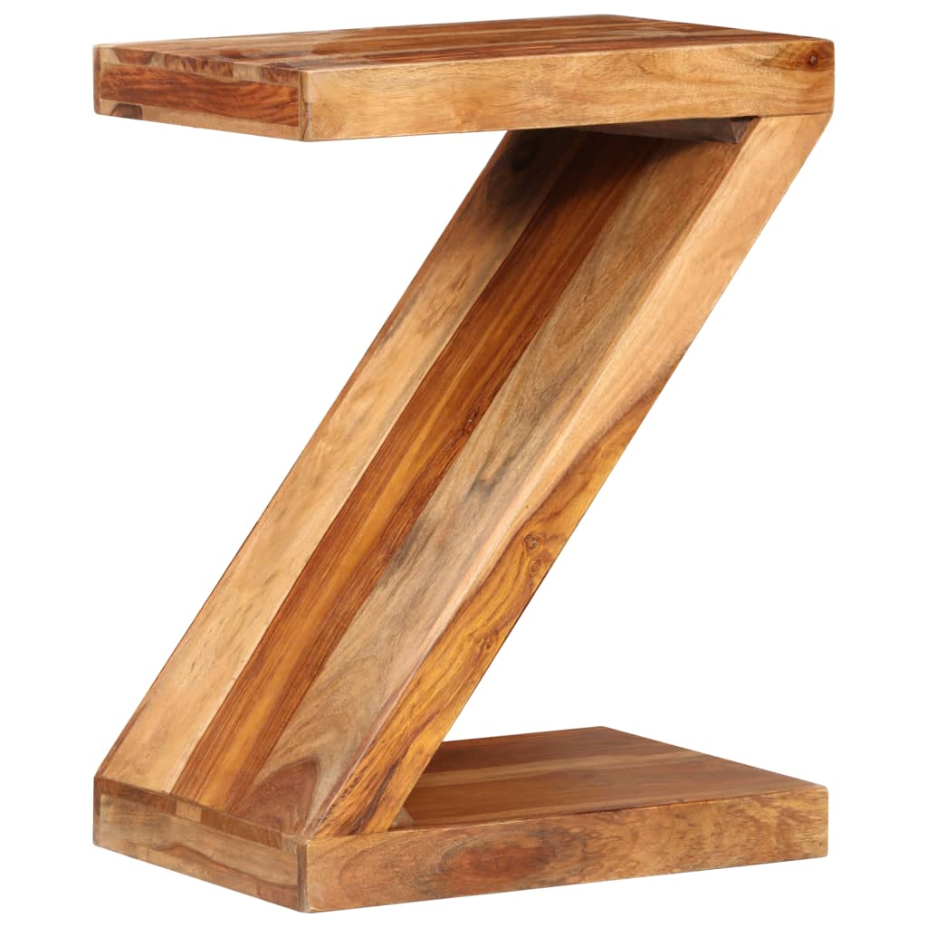 Odkládací stolek ve tvaru písmene Z, masivní sheeshamové dřevo