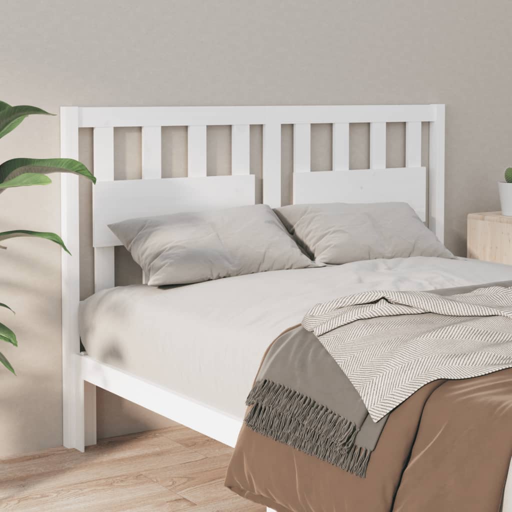 vidaXL Čelo postele bílé 140,5 x 4 x 100 cm masivní borovice