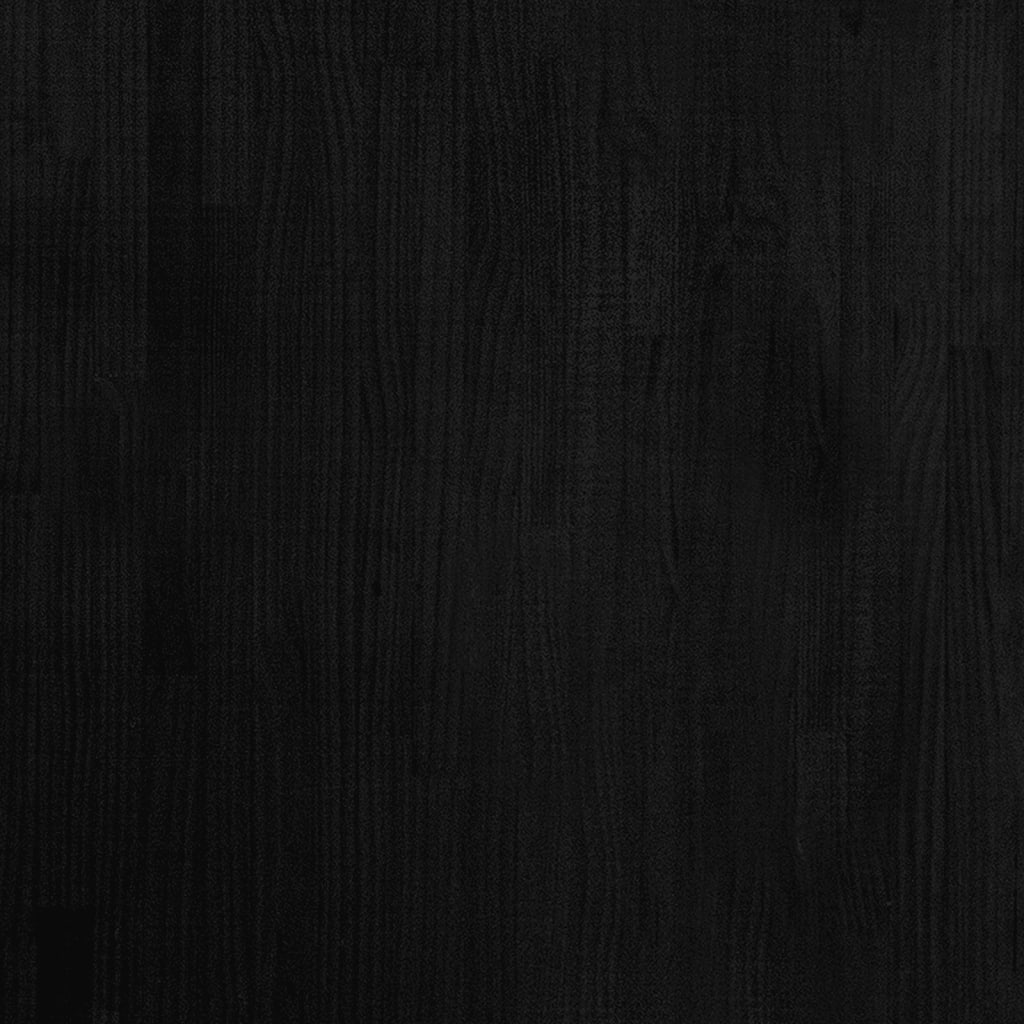 vidaXL Knihovna se 3 policemi černá 80 x 30 x 105 cm masivní borovice