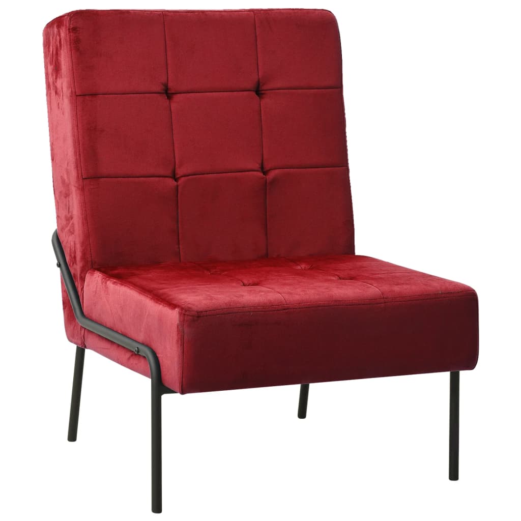 vidaXL Relaxační židle 65 x 79 x 87 cm vínová samet