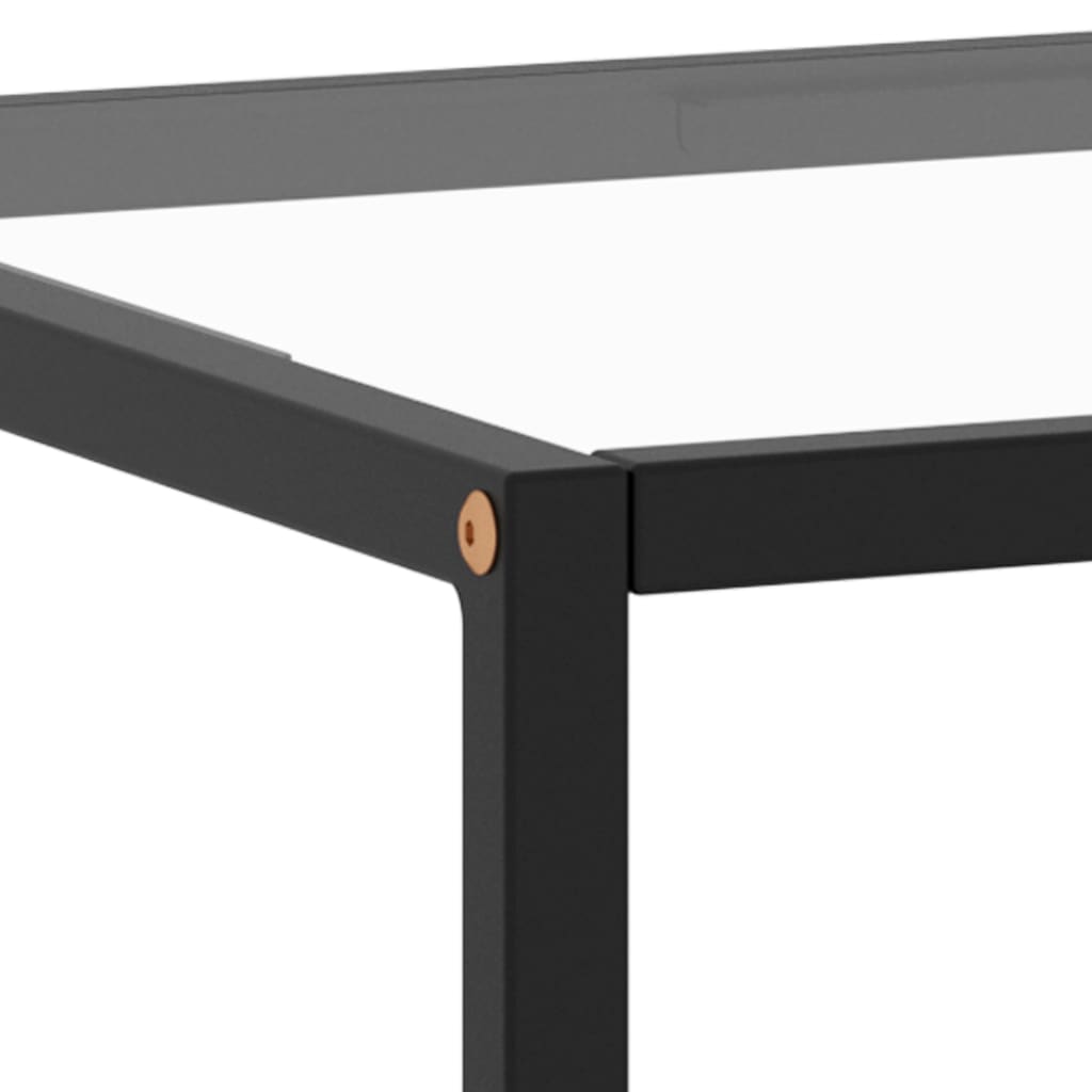 vidaXL Konferenční stolek černý s tvrzeným sklem 120 x 50 x 35 cm