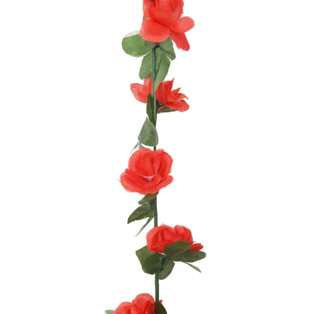vidaXL Umělé květinové girlandy 6 ks červené 250 cm