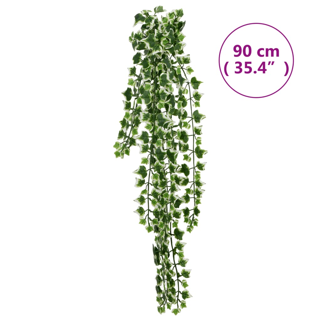 vidaXL Umělé závěsné rostliny 12 ks 339 listů 90 cm zelené a bílé