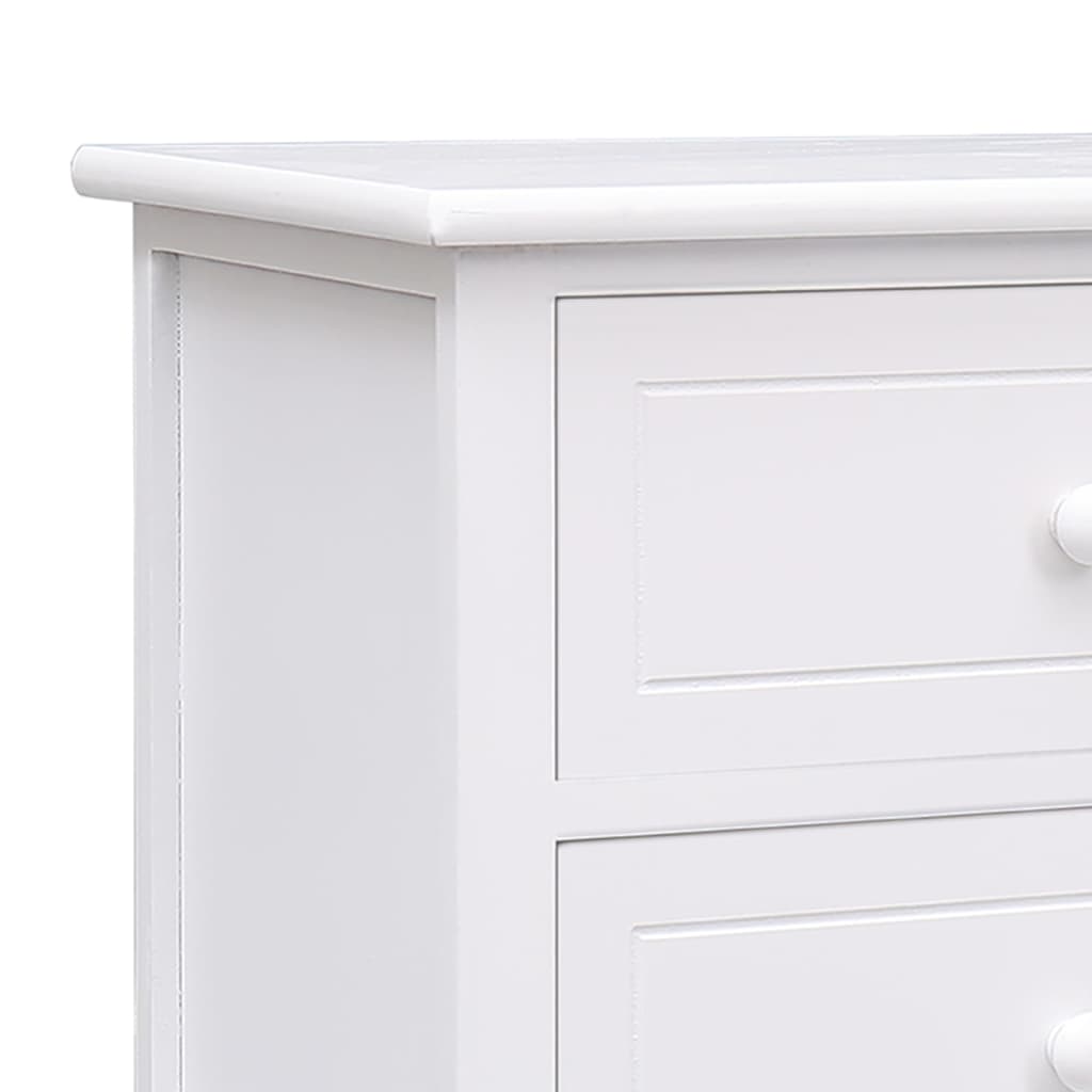 vidaXL TV stolek bílý 108 x 30 x 40 cm masivní dřevo pavlovnie