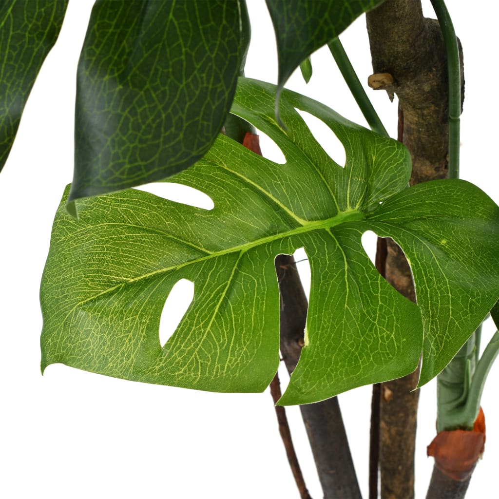 vidaXL Umělá rostlina monstera s květináčem 130 cm zelená