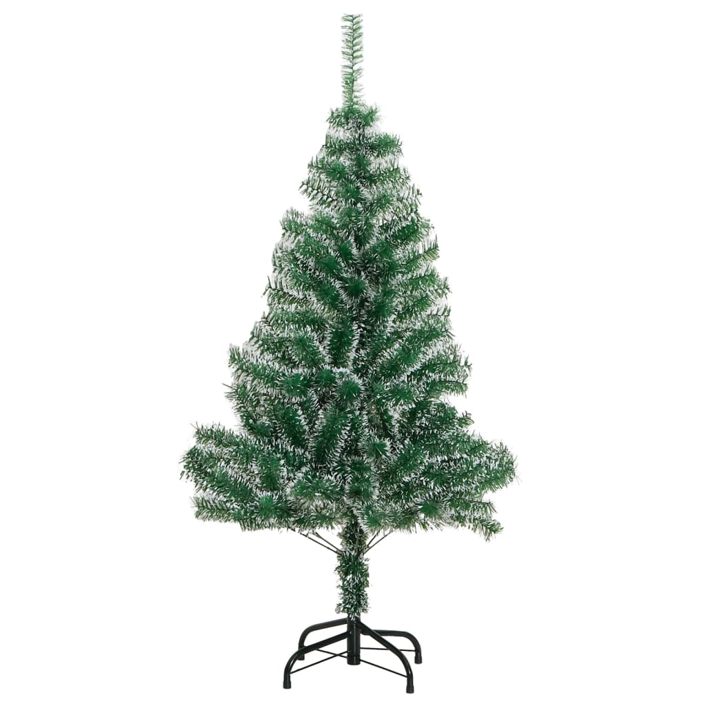 vidaXL Umělý vánoční stromek zasněžený zelený 120 cm