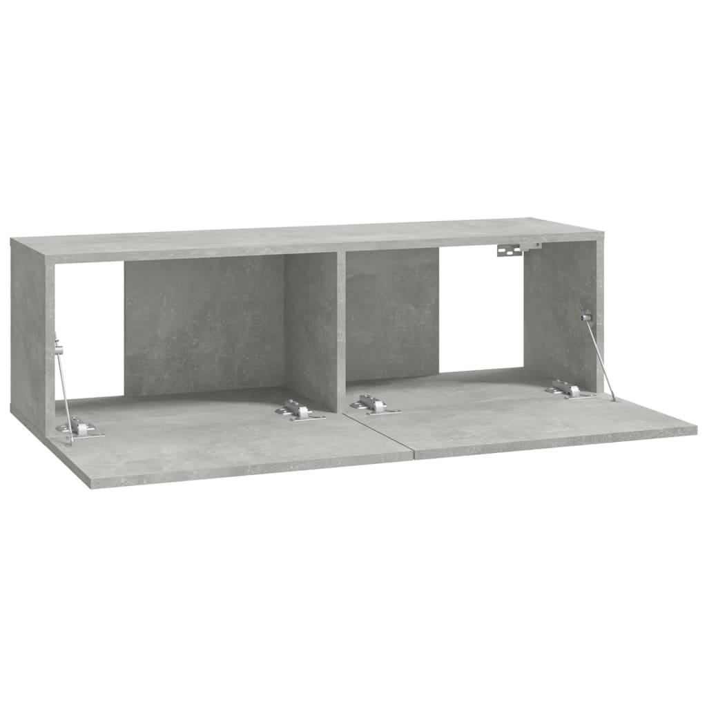 vidaXL Nástěnné TV skříňky 2 ks betonově šedé 100x30x30 cm kompozit