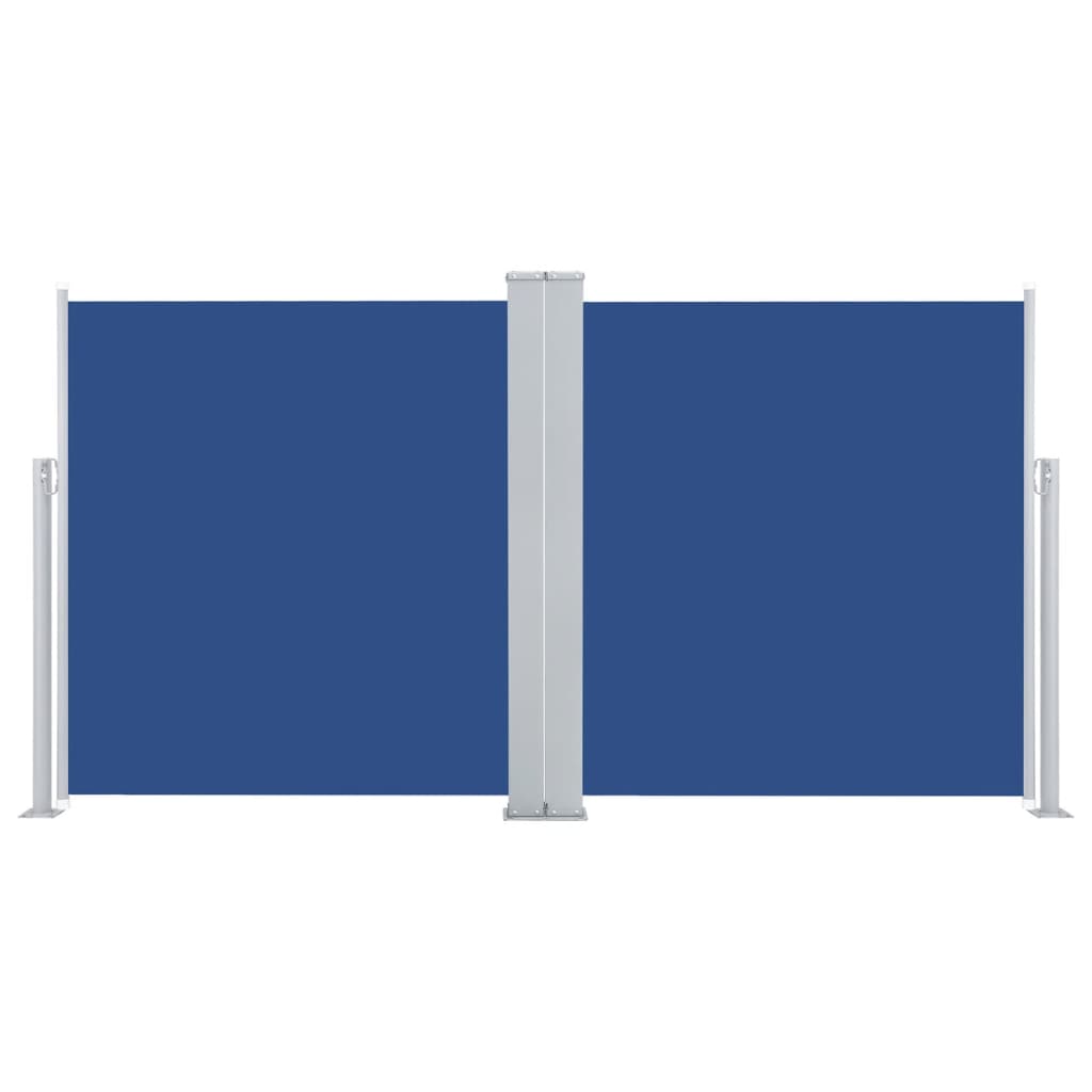 vidaXL Zatahovací boční markýza / zástěna modrá 140 x 600 cm