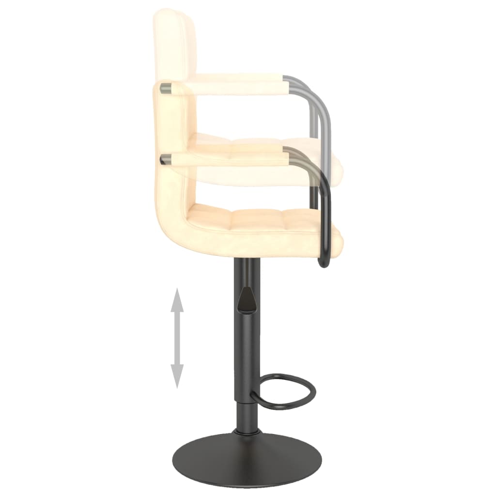 vidaXL Barové židle 2 ks krémové samet