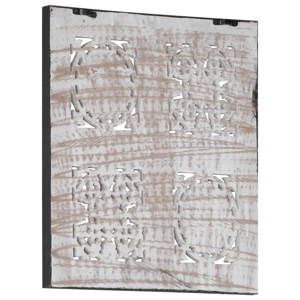 vidaXL Ručně vyřezávaný nástěnný panel MDF 40x40x1,5 cm černý a bílý