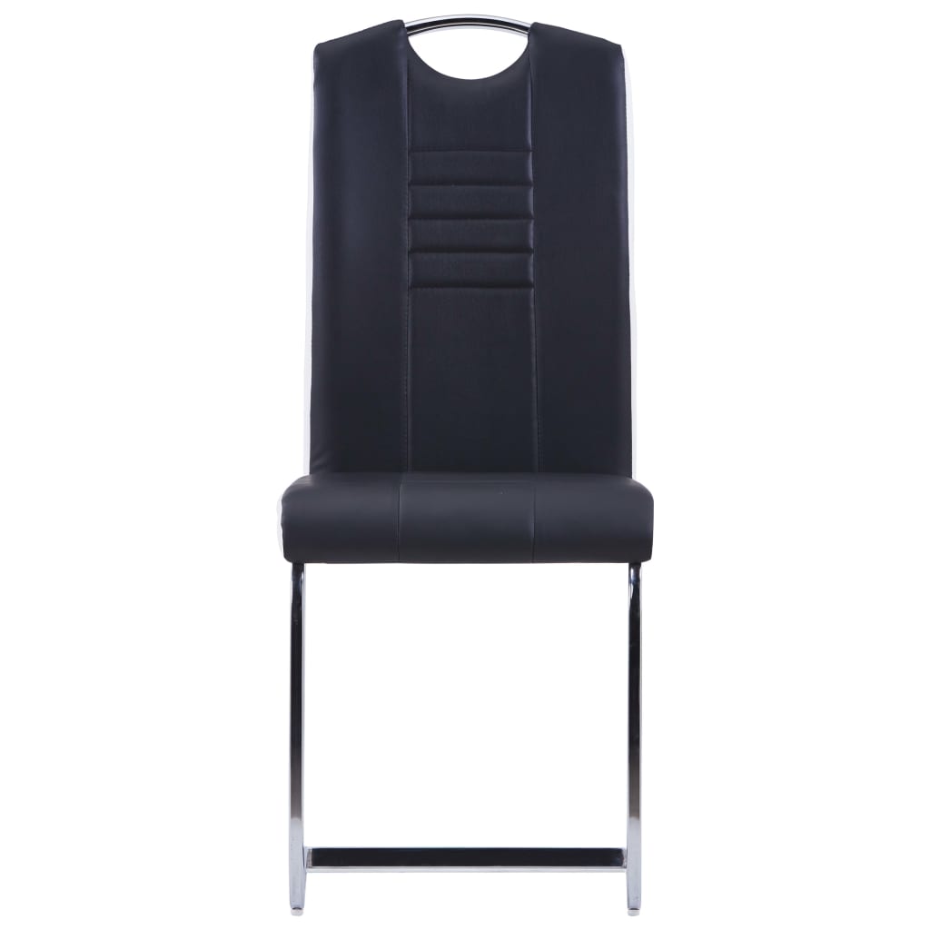 vidaXL Konzolové jídelní židle 6 ks černé umělá kůže
