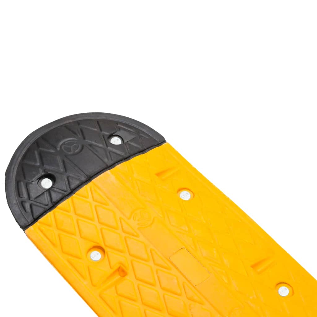 vidaXL Zpomalovací práh žlutý a černý 129 x 32,5 x 4 cm pryž