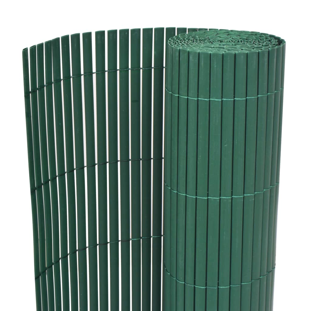 vidaXL Oboustranný zahradní plot PVC 90 x 500 cm zelený