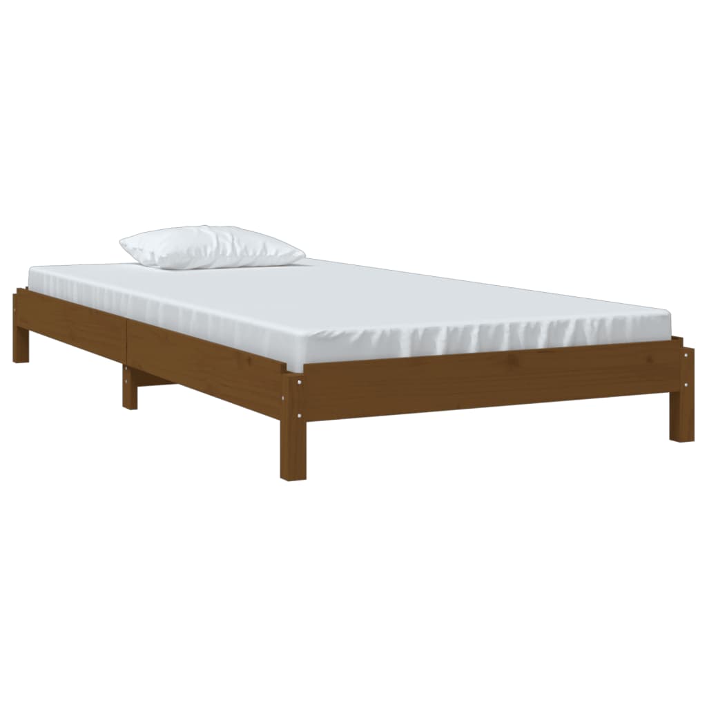 vidaXL Stohovatelná postel medově hnědá 75 x 190 cm masivní borovice