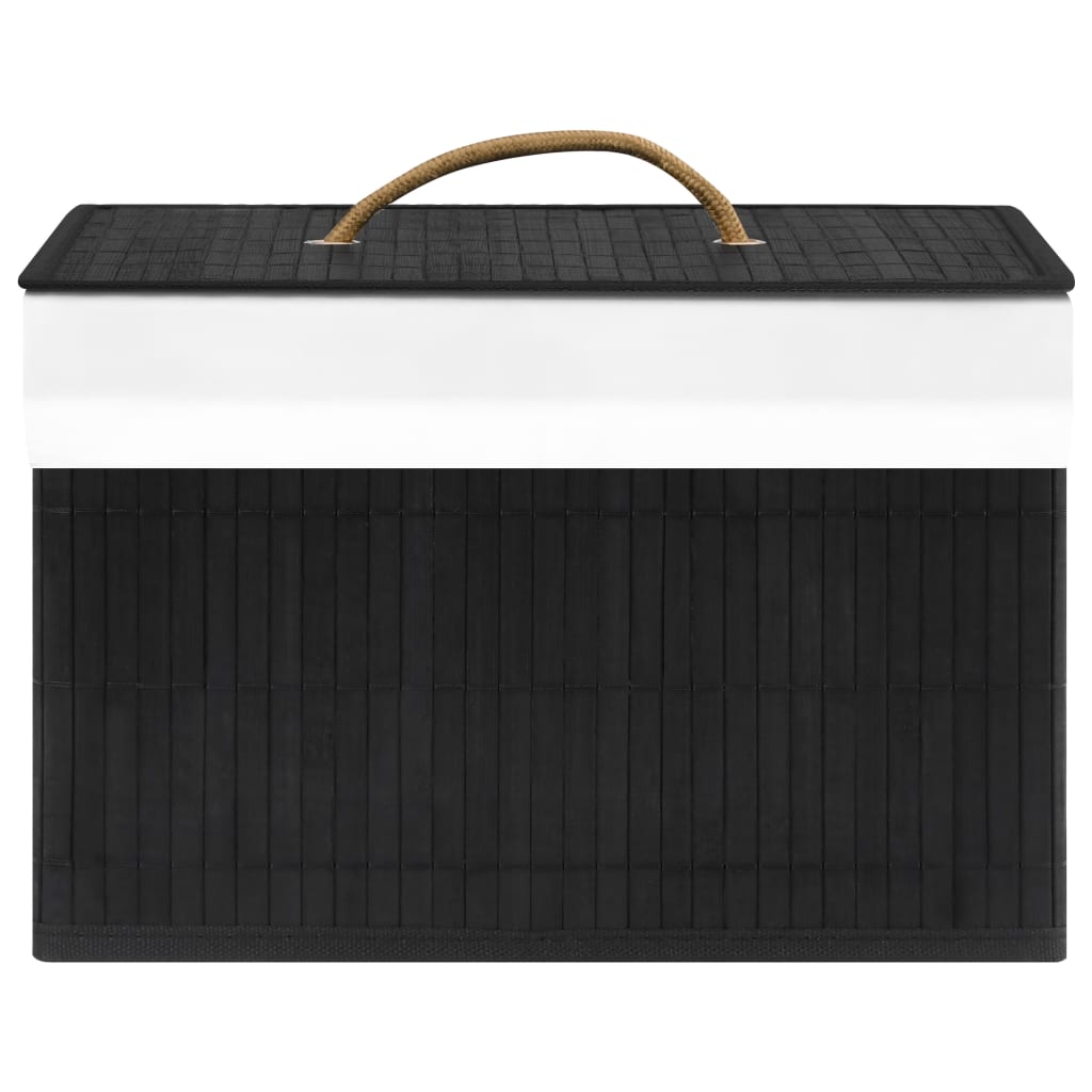 vidaXL Bambusové úložné boxy 4 ks černé
