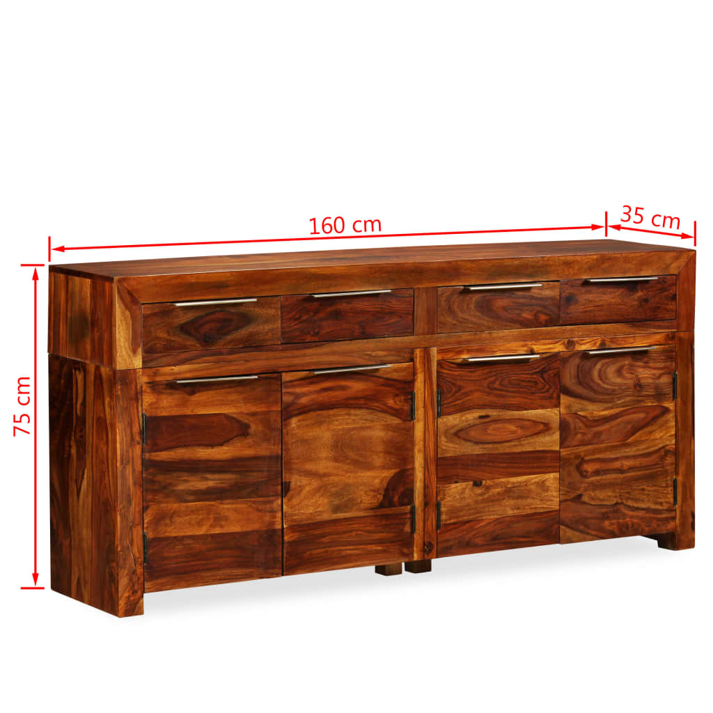 vidaXL Příborník masivní sheeshamové dřevo 160x35x75 cm
