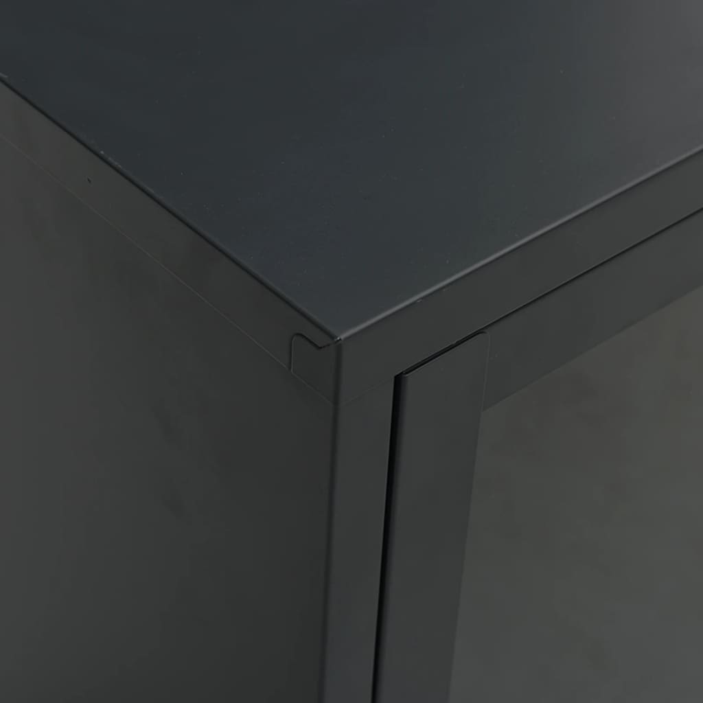 vidaXL TV stolek černý 105 x 35 x 52 cm ocel a sklo