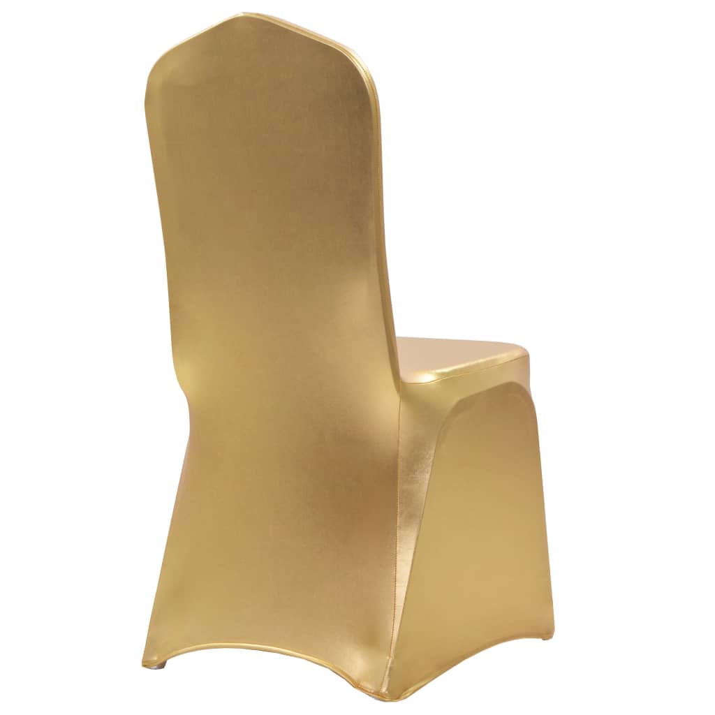 vidaXL Potahy na židle 25 ks napínací zlaté