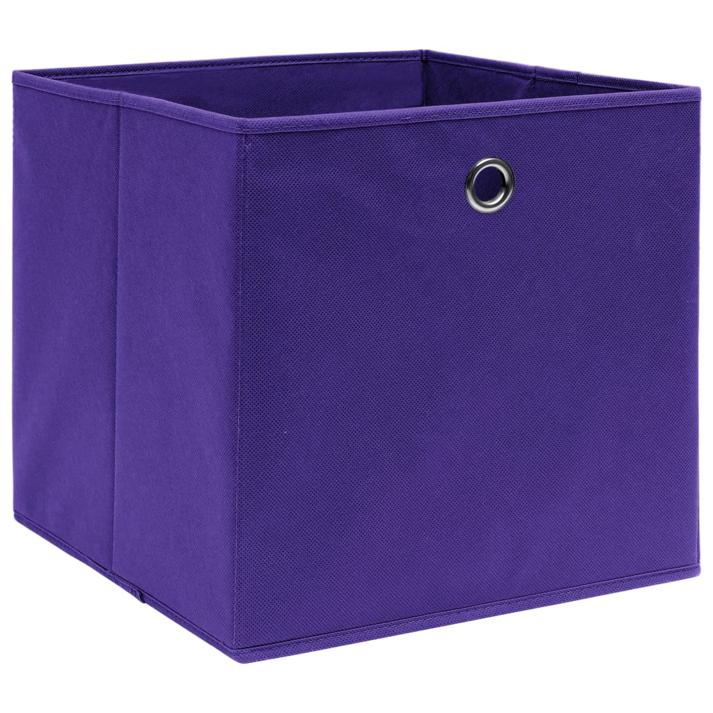 vidaXL Úložné boxy 4 ks fialové 32 x 32 x 32 cm textil