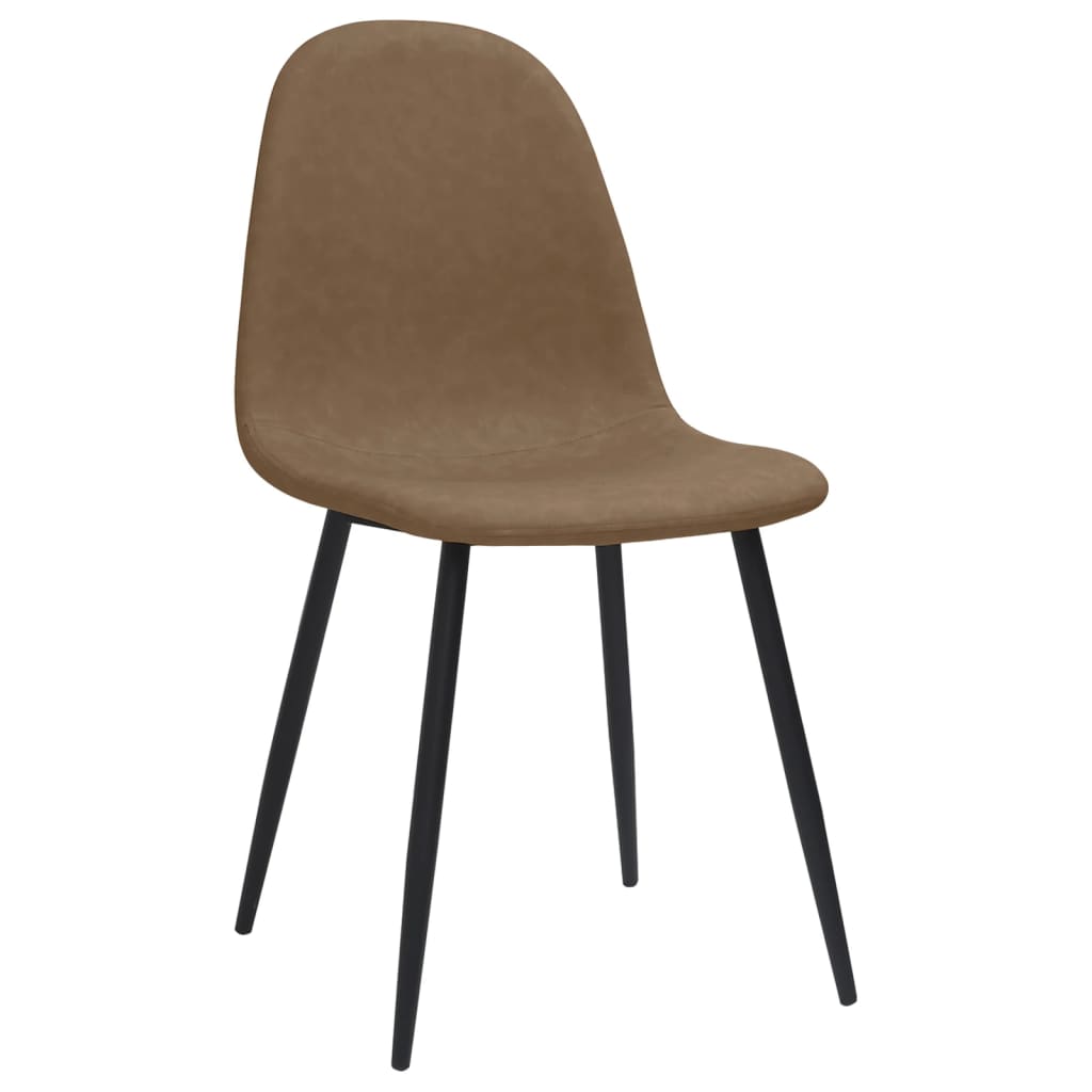 vidaXL Jídelní židle 4 ks 45 x 53,5 x 83 cm tmavě hnědé umělá kůže