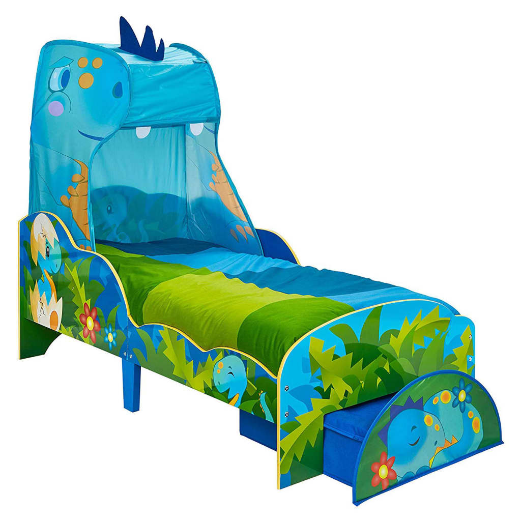 Worlds Apart Dětská postel se zásuvkou Dinosaurus 142 x 77 x 138 cm