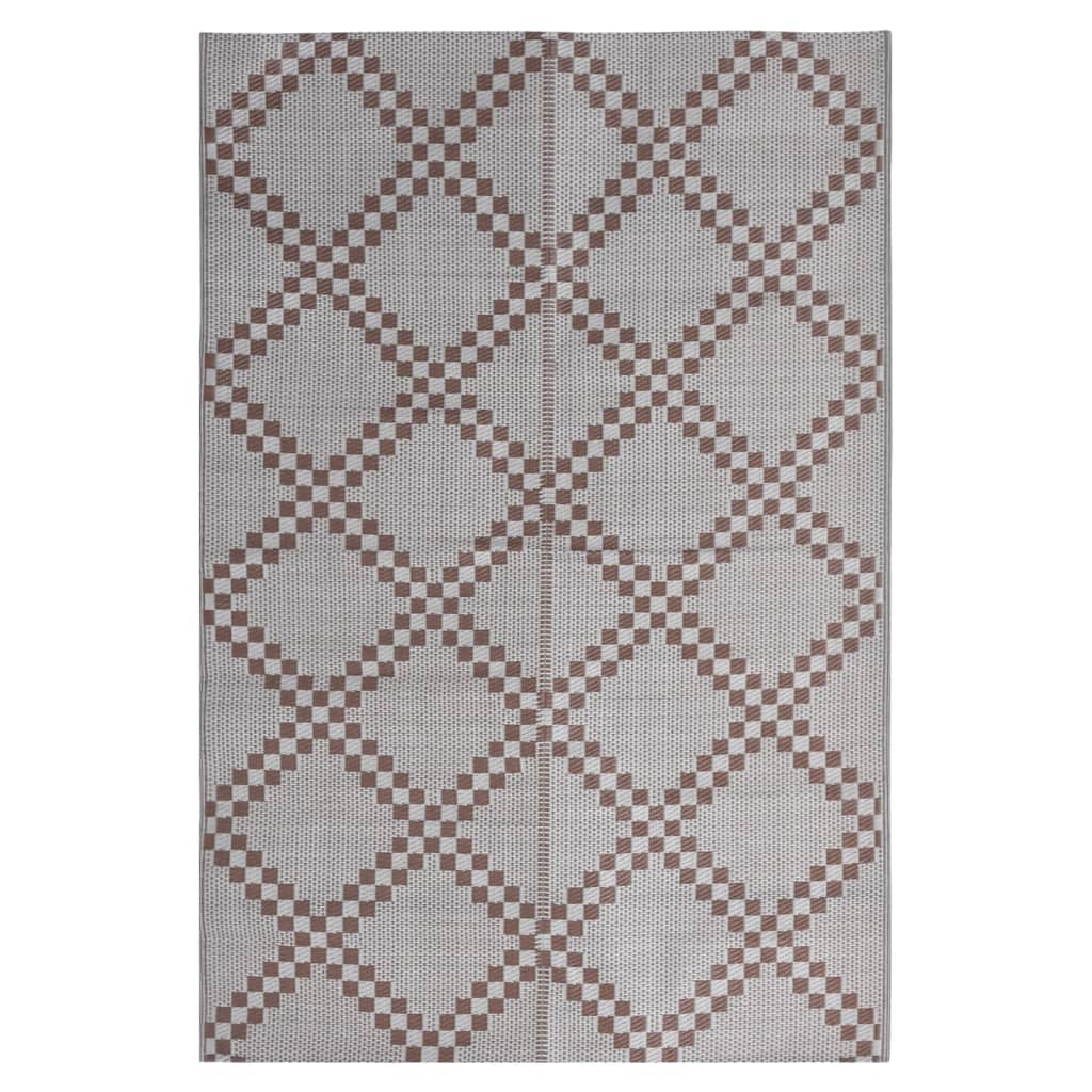 vidaXL Venkovní koberec hnědý 140 x 200 cm PP