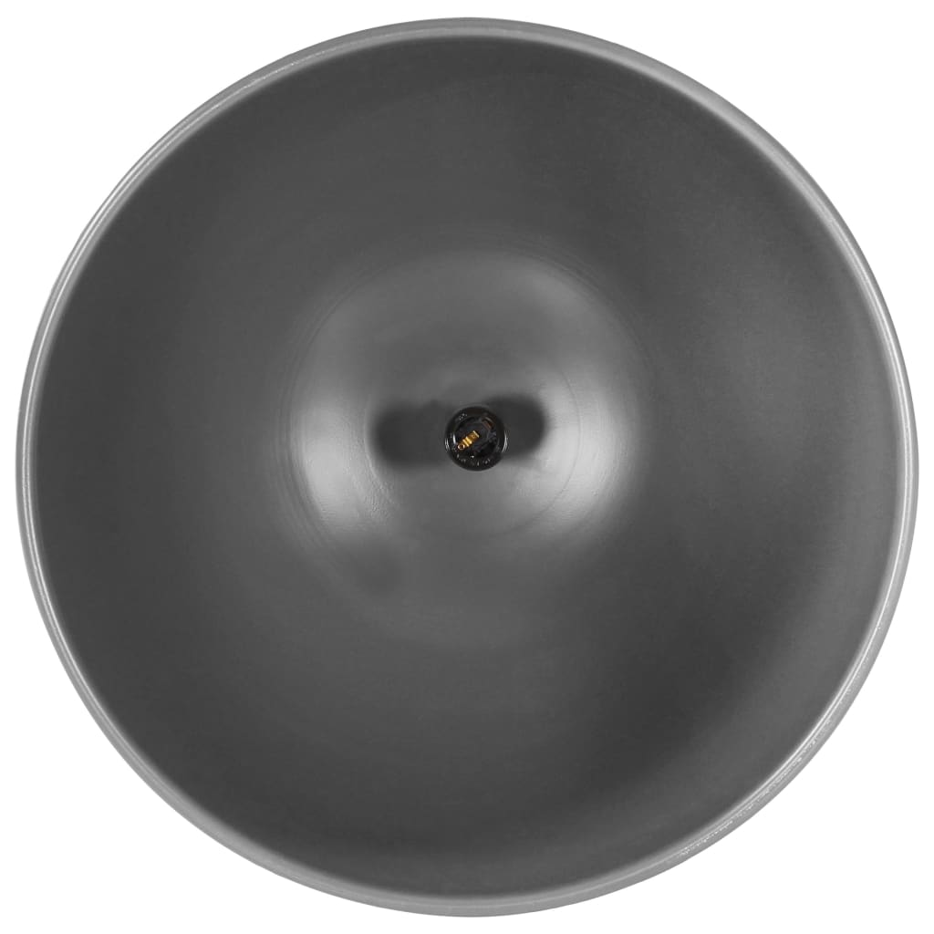 vidaXL Industriální závěsné svítidlo šedé kulaté 51 cm E27 mangovník
