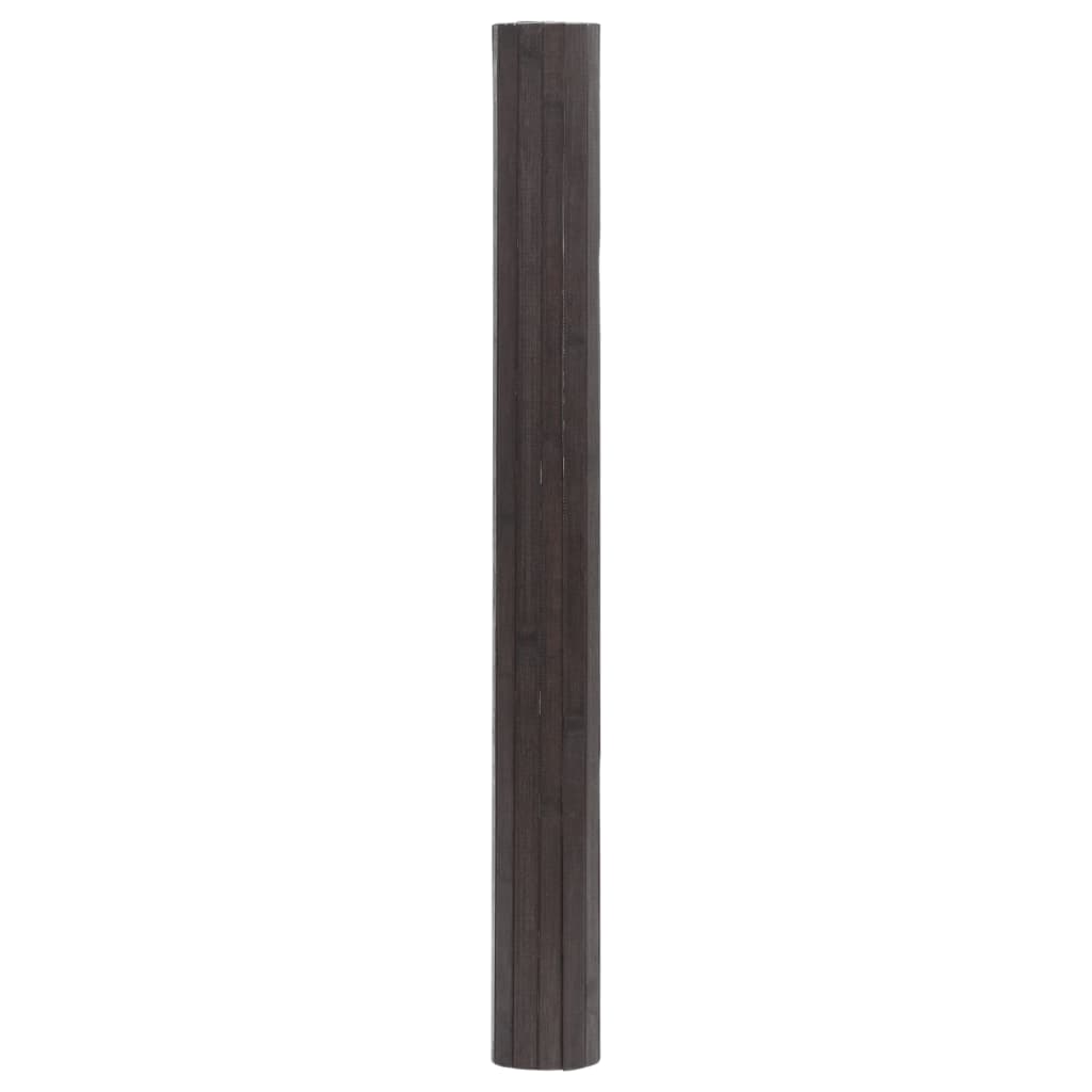 vidaXL Koberec obdélníkový tmavě hnědý 100 x 100 cm bambus