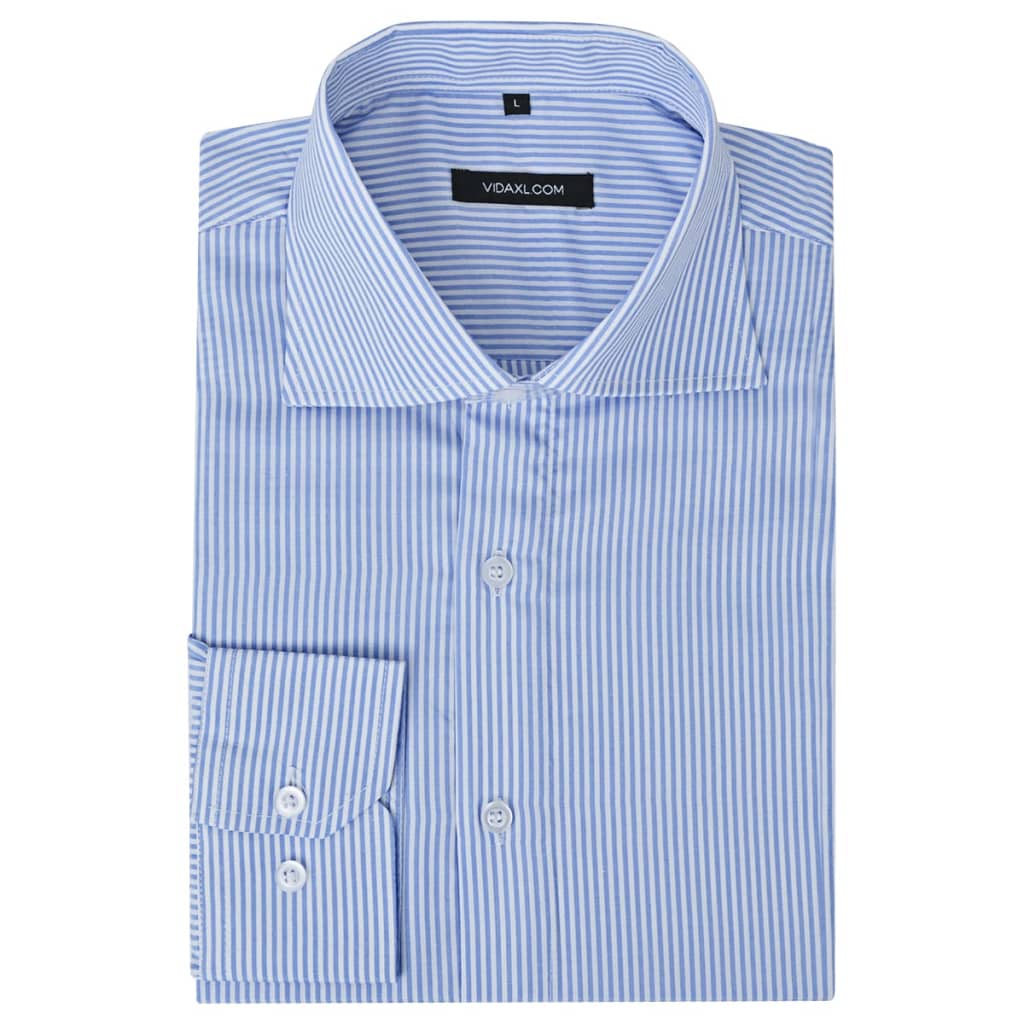 vidaXL Pánská business košile bílá/modrá proužek vel. S