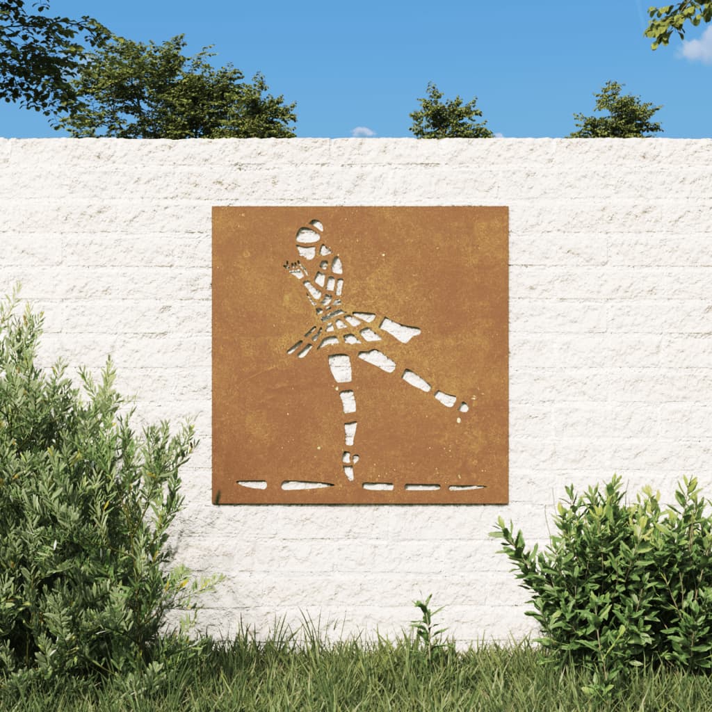 vidaXL Zahradní nástěnná dekorace 55 x 55 cm cortenová ocel Baletka